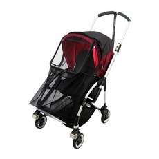 wowbaby 嬰兒推車防蚊罩, 黑色, 1個