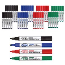 JAVAPEN 液態墨水白板筆組, 黑色, 藍色, 紅色, 綠色, 12套