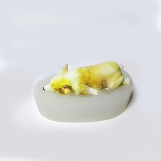 Hanna's 趴睡威爾斯柯基犬矽膠模具, 混合色