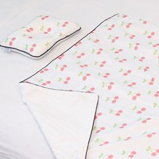 아띠블랑 아동용 짱구베개 + 블랭킷 세트, 달콤체리