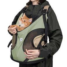 CAMULALA 寵物前攜式背帶 前背包, 綠色, 1個