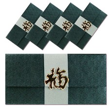 Yeongwon S5 福氣燙金裝飾禮金袋, 藍綠色, 5個