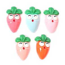 DADA 家居裝飾胡蘿蔔冰箱磁鐵 5 件套, 混合顏色