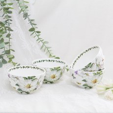 玉蘭花骨瓷碗, 混色, 4個