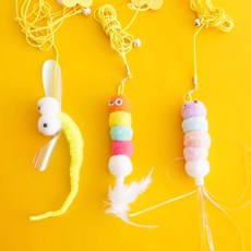 골든클라우드 헬로키튼 고양이 로프토이 장난감 3종 세트, 혼합색상, 1세트