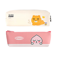 KAKAO FRIENDS 現代風格迷你三角筆袋+方形筆袋組, Apeach(三角筆袋)+Ryan(方形筆袋), 1組