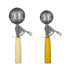 ZEUS 冰淇淋勺10號+20號套組, 1組, 象牙色（10 號），黃色（20 號）