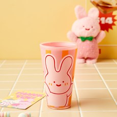 BUTTERSHOP S'crabit 塑膠杯 粉紅色 600ml, 1個, 1入