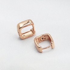 gelluna 迷你方形厚實易扣式圈形耳環 P-226