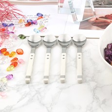 보겐 스퀘어 솔렌 커트러리 티스푼, 화이트, 4개