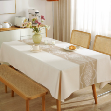 마미루 심플한 포인트 테이블 식탁보, 디자인 01, 1개, 140 x 260 cm