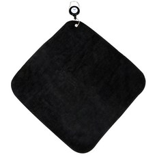 soonZAM 簡單彩色高爾夫毛巾, 黑色