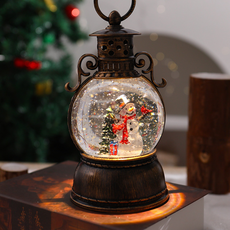 Labovia 經典雪花自動閃粉聖誕室內裝飾燈籠燈飾水晶球, 類型 1