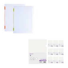 ECO Chungwoon 新11號文件盒 B4 2入+多色L型文件夾 10入, 隨機發貨（文件盒），透明（L夾）, 1套