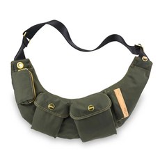 satana Soldier 現代職人斜背胸包, 軍綠色