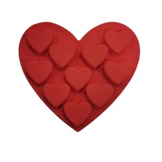 10格愛心肥皂DIY模具 3入, 隨機發貨