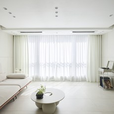 Clemence 四季遮光窗簾組, 純白色