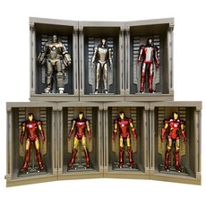 ZDTOYS 鋼鐵人裝甲格納庫公仔 7件組 10cm, 1套