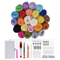 24色羊毛氈DIY套組, 1套, 混色