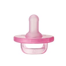 PiYOPiYO 黃色小鴨 親乳感安撫奶嘴，粉紅/粉藍色, 粉色, 初生型, 1個