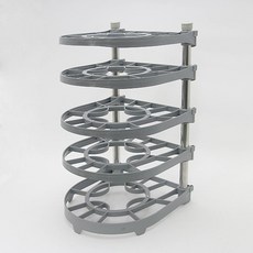 裝飾粉彩平底鍋收納盒 2p, 灰色的