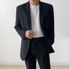 빌락트 남성용 베이직핏 슬림라펠 정장 자켓 + 팬츠 세트