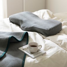 奧夫姆 歐普模式 三用泡棉彈簧頸椎枕, 1個, 都市灰