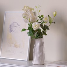 어느봄날의 라일락 모던화병세트, 크림화이트