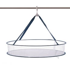 양말 의류 건조 그물 주머니 원형 1단, 블루, 1개