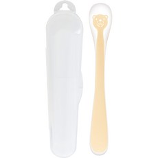 Firgi 動物矽膠副食品湯匙, 1個, 熊米色