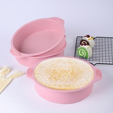 B Home Baking 高彈力矽膠模具 圓形烘焙烤盤 4號 6cm, 1個, 粉紅色