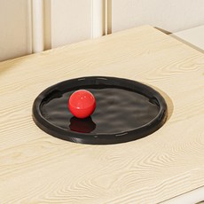 Allode 透明裝飾托盤, 1 黑色圓形