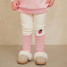 mollimelli 女童清爽撞色刷毛保暖內搭褲