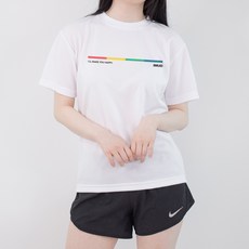 험블스튜디오 여성용 레인보우 냉감 얇은 반팔 티셔츠 IMUD_30_350