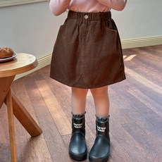 Starbean 女童燈芯絨鬆緊帶裙