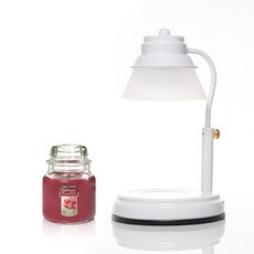 AIND 韓國製定時白色融蠟燈 + 洋基蠟燭 小 104g 套組, 黑櫻桃