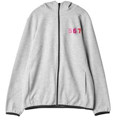 Monty Mon男款567印刷線條連帽拉鍊外套