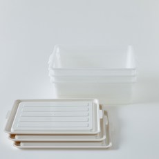 Brida 韓國製造多用途手提整理收納箱, 半透明, 3個