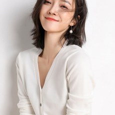 Banya Story 女款換季薄款V領針織開襟衫 SS16A