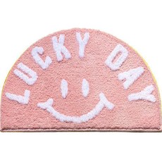 하이어리 可愛微笑柔軟地墊, 05 粉色半圓