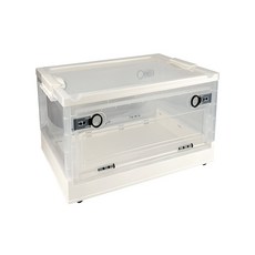 Living Sunday 開放式透明折疊生活箱33L, 白色的, 1個