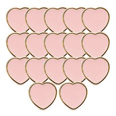 高級大衣西裝開襟衫服裝輔料 電鍍鈕扣 愛心滴膠 21mm, 粉紅色, 17個