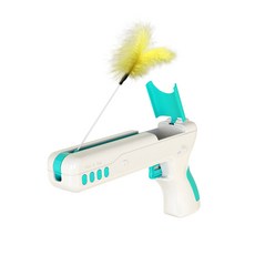 생활홈앤 고양이 깃털총 장난감, 블루, 1개