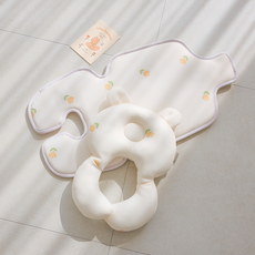 bebenuvo 嬰幼兒用頂級Direct Windy透氣涼感坐墊 + 內襯頭枕&頸枕分離式套組, 迷你鬱金香, 1套