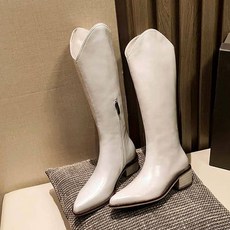 몬드스팟 여성용 뾰족코 지퍼 미들굽 라인 롱부츠 5cm YT_RB615_AY