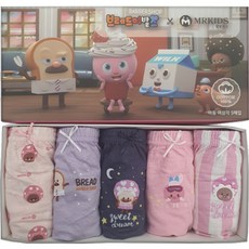 MRKIDS 女孩童卡通印花3角內褲5入組