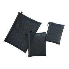 ROJI 網眼拉鍊化妝包組 3入