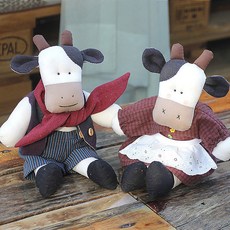 byhands 小物拼布DIY材料包, 1套, 軟萌牛情侶