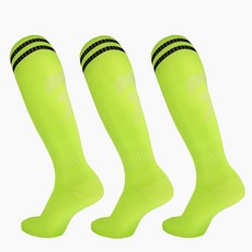 男士足球防滑運動及膝襪, 螢光綠
