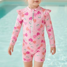 woojooi 兒童愛心雛菊泳衣 泳裝